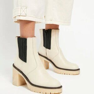 Free People Women's James Chelsea in Bone Cream White with Gummy Heel (38)